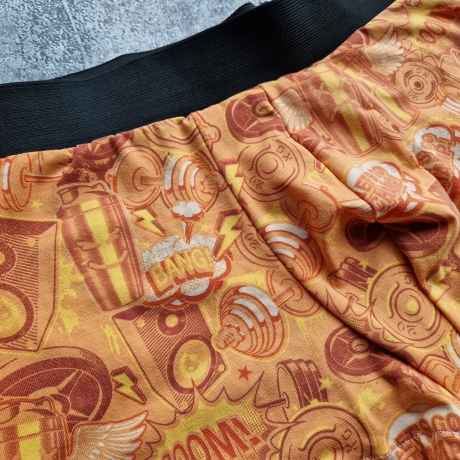 Boxershorts handmade Gym orange, Männer / Jungs