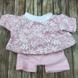 Hoodie und Hose rosa passend für Äffchen Stofftiere 20 cm Neu