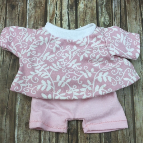 Hoodie und Hose rosa passend für Äffchen Stofftiere 20 cm Neu