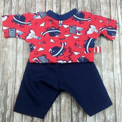 Kleidung Marinelook Shirt und Hose passend für Puppen 36 cm Neu