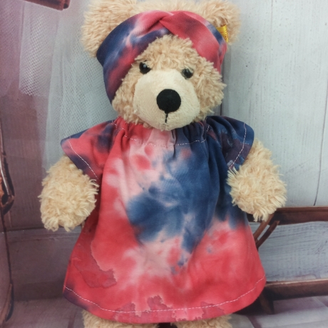 Bärenkleidung Kleid und Bandana passend für Bär Stofftiere 28 cm