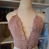 Crop Top Häkeltop Gs. M gehäkelt rosa