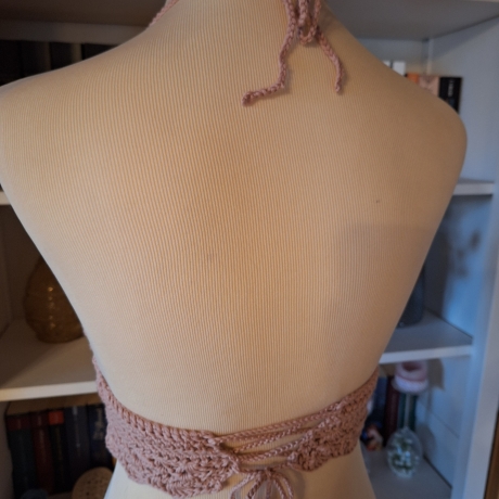 Crop Top Häkeltop Gs. M gehäkelt rosa