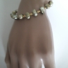 Hübscher Armreif mit gold/grünen Barockperlen goldfarbenen Perlen