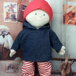 Marinelook Hoodie Hose Mütze passend für 43 cm Puppen Neu