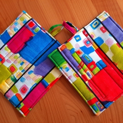  Bunte (sehr farbenfrohe) Topflappen