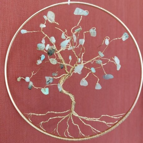Tree of life  suncatcher Fensterschmuck Edelsteine Chakra