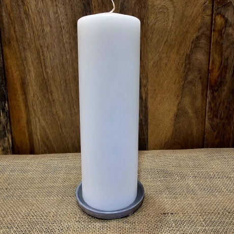 Kerzenständer - für Kerzen 8,00 cm Durchmesser -  Aluminium matt