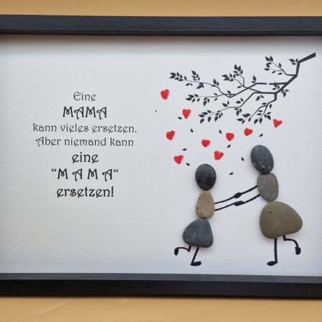 Steinbild für die liebe Mama zum Muttertag oder Geburtstag