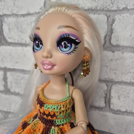 Kleid für Rainbow High, orange