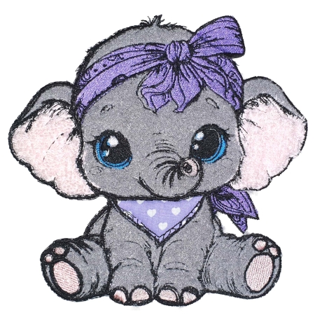Stickdatei Applikation Elefant Elias von Lunachild