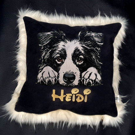 Stickdatei Applikation Border Collie Vera realistisch