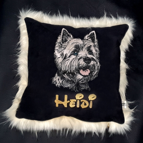 Stickdatei Applikation West Highland Terrier Gustl 