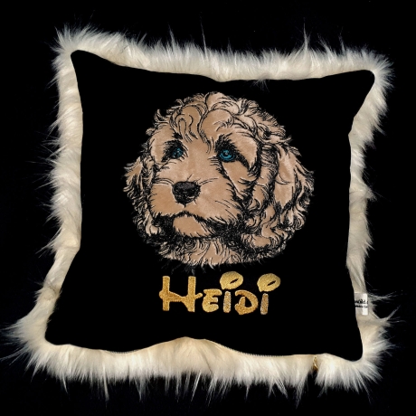 Stickdatei Applikation Cockapoo Milli realistisch