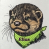 Stickdatei Applikation Otter Baby Leo  realistisch