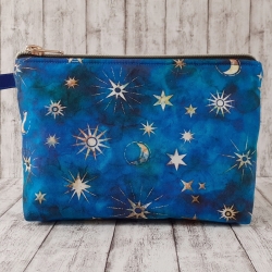 Kosmetiktasche Lucy Sterne aqua/gold
