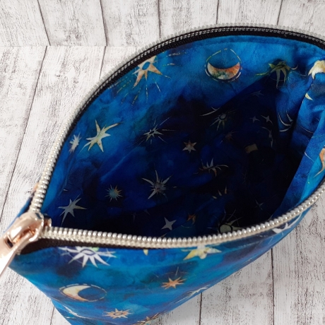 Kosmetiktasche Lucy Sterne aqua/gold