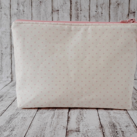 Kosmetiktasche Lucy Krone natur/rosa