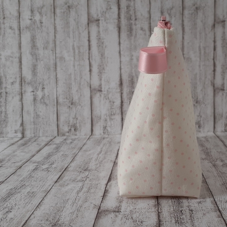 Kosmetiktasche Lucy Krone natur/rosa