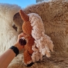 Pferdchen aus Kuschelwolle gehäkelt Handarbeit in braun