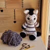 Zebra aus Kuschelwolle häkel Handarbeit Geschenk personaliesieren