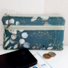 Handytasche mit Münzfach Smartphonetasche Geldbeutel Blätter