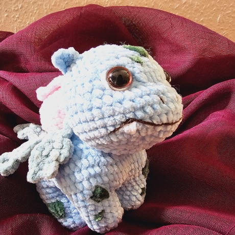 Pokemon Bisaknosp, Unikat,  Amigurumi,  ca. 14x19 cm, gehäkelt