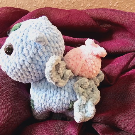Pokemon Bisaknosp, Unikat,  Amigurumi,  ca. 14x19 cm, gehäkelt