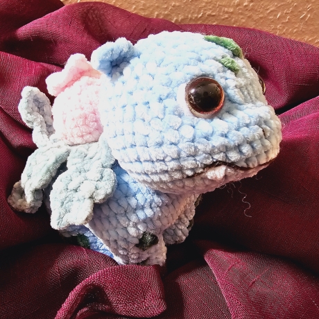 Pokemon Bisaknosp, Unikat,  Amigurumi,  ca. 14x19 cm, gehäkelt