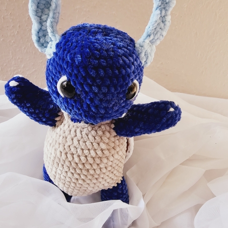 Schillok, Pokemon,  Unikat,  Amigurumi  ca. 24 cm gehäkelt 
