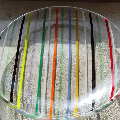 Schale aus Glas...Schmuckschale...Wohndekor...Geschenkidee 