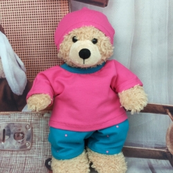 Kleidung Hoodie Hose Mütze Dots passend für Bären 28 cm Neu 