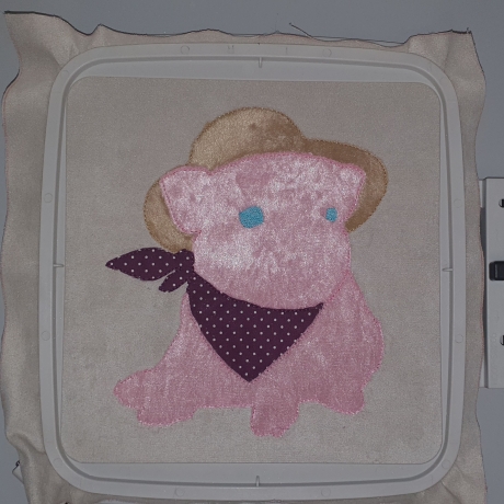Stickdatei Applikation Schweinchen Sugar Schwein