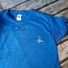 Blaues Kids Shirt Fliege & Papagoy Anhänger - StickBina