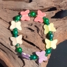 Kinder-Armband Schmetterlinge grün Kinder-Schmuck elastisch Perle