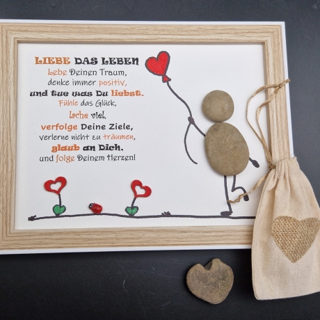 Steinbild - als Geschenk für liebe Menschen 