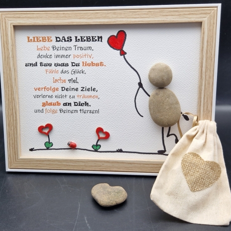 Steinbild - als Geschenk für liebe Menschen 