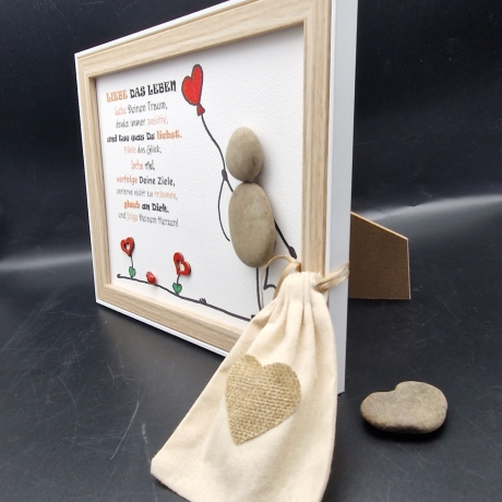 Steinbild - als Geschenk für liebe Menschen 