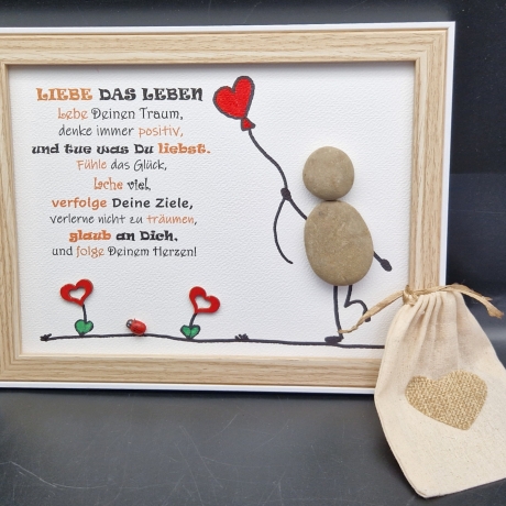 Steinbild - als Geschenk für liebe Menschen 