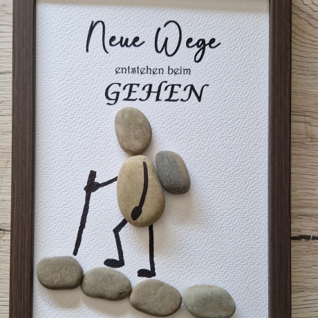 Steinbild als Geschenk für liebe Menschen ... Neue Wege ...