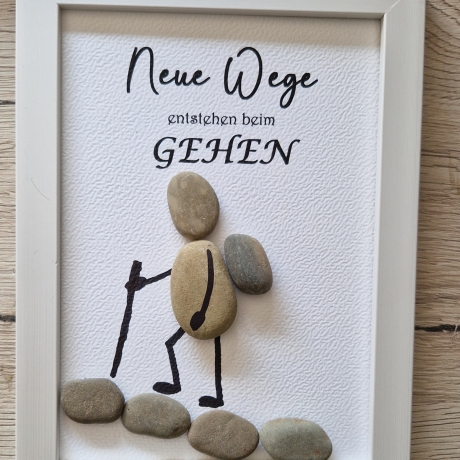 Steinbild als Geschenk für liebe Menschen ... Neue Wege ...