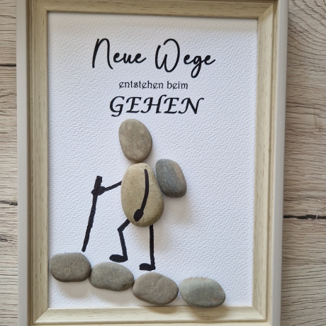 Steinbild als Geschenk für liebe Menschen ... Neue Wege ...