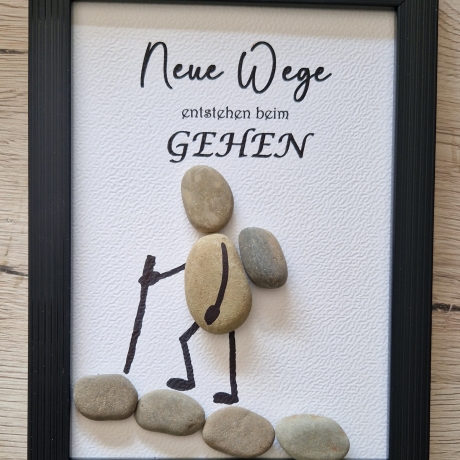 Steinbild als Geschenk für liebe Menschen ... Neue Wege ...