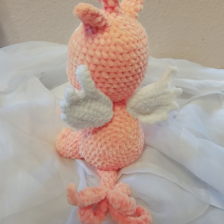 Drache Loulou, Unikat,  Amigurumi,  ca. 20x25 cm, gehäkelt 