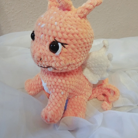 Drache Loulou, Unikat,  Amigurumi,  ca. 20x25 cm, gehäkelt 