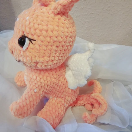 Drache Loulou, Unikat,  Amigurumi,  ca. 20x25 cm, gehäkelt 