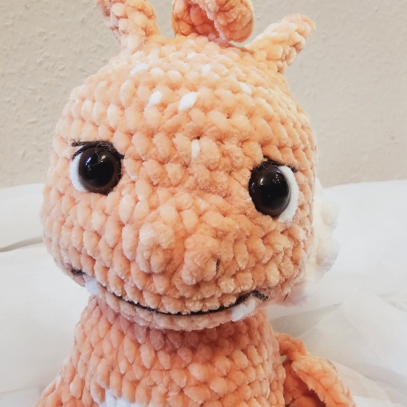Drache Loulou, Unikat,  Amigurumi,  ca. 20x25 cm, gehäkelt 