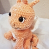 Drache Loulou, Unikat,  Amigurumi,  ca. 20x25 cm, gehäkelt 