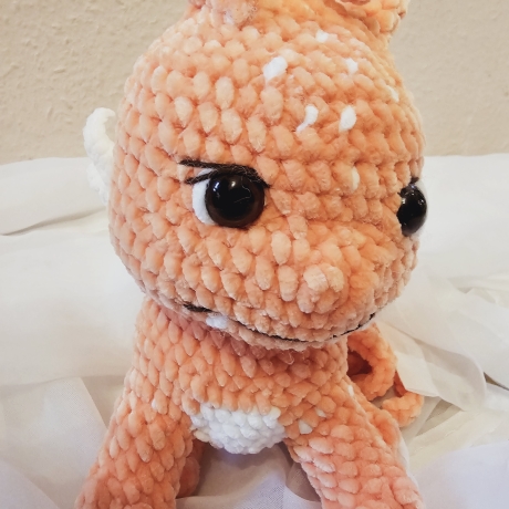 Drache Loulou, Unikat,  Amigurumi,  ca. 20x25 cm, gehäkelt 