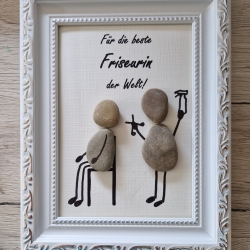 Steinbild als Geschenk für die beste Friseurin der Welt